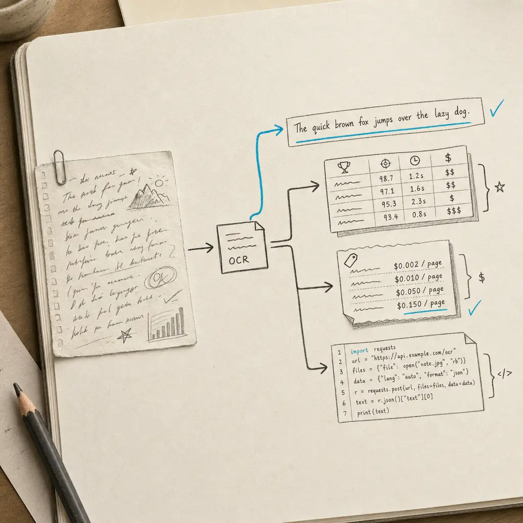 The best handwriting OCR API in 2026: benchmarks, prices, and code