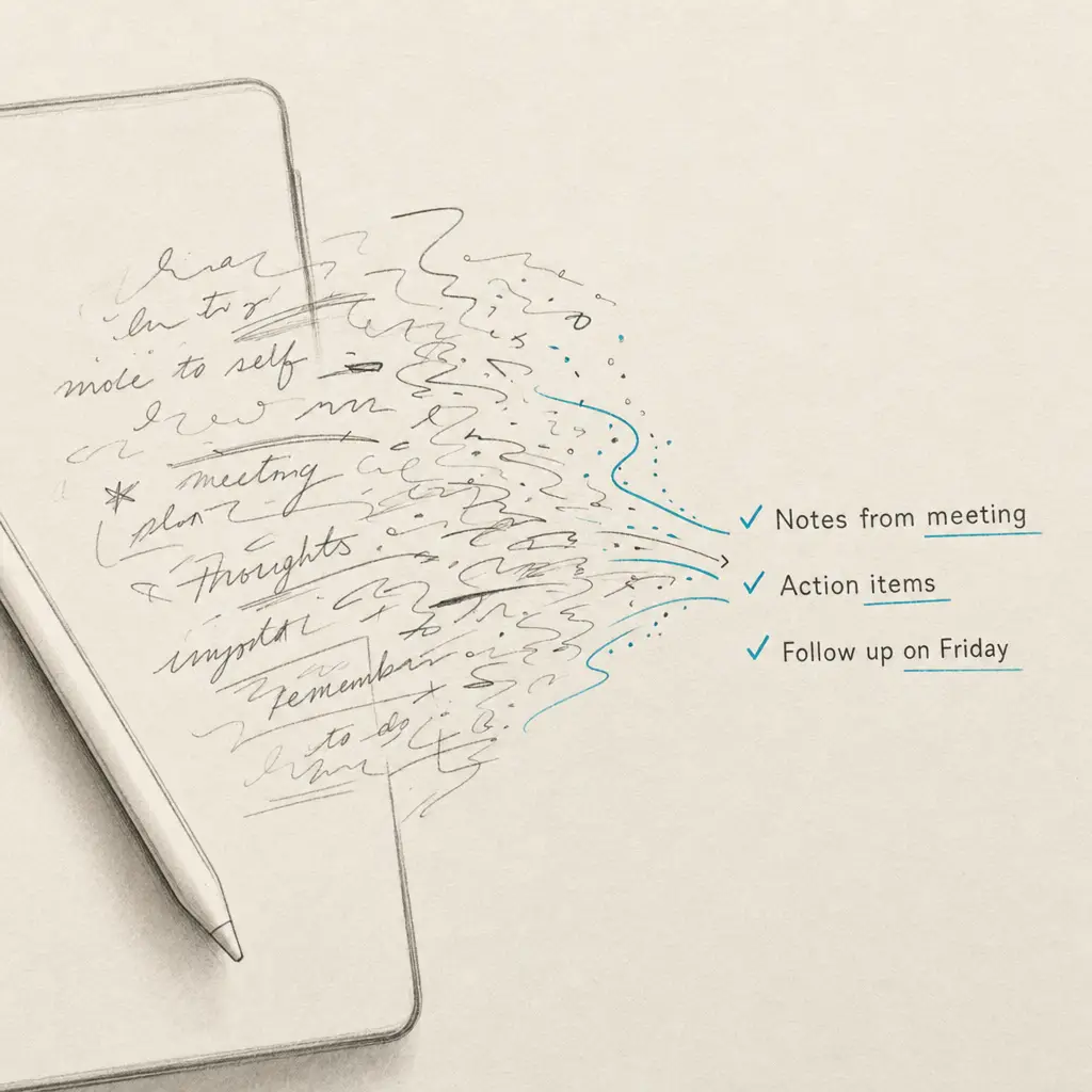 How to convert handwriting to text on iPad