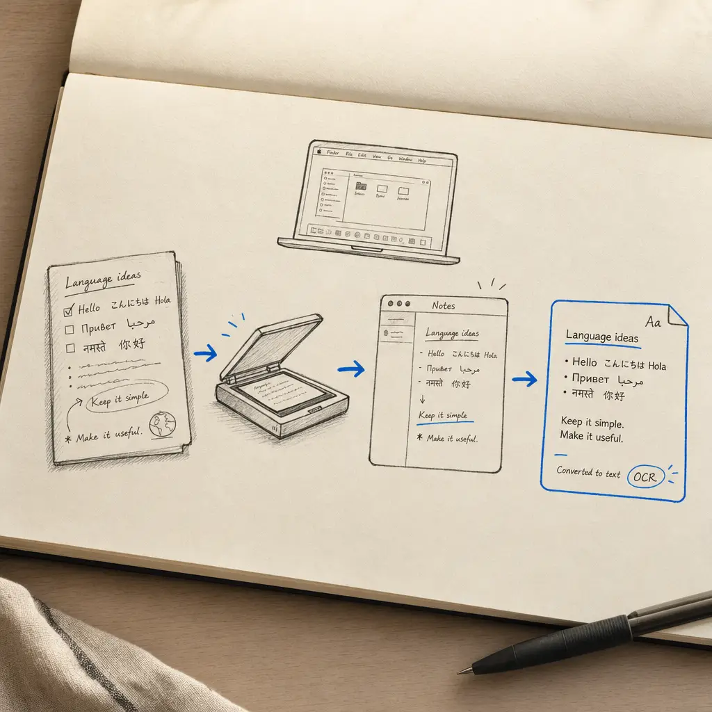 How to convert handwriting to text on Mac