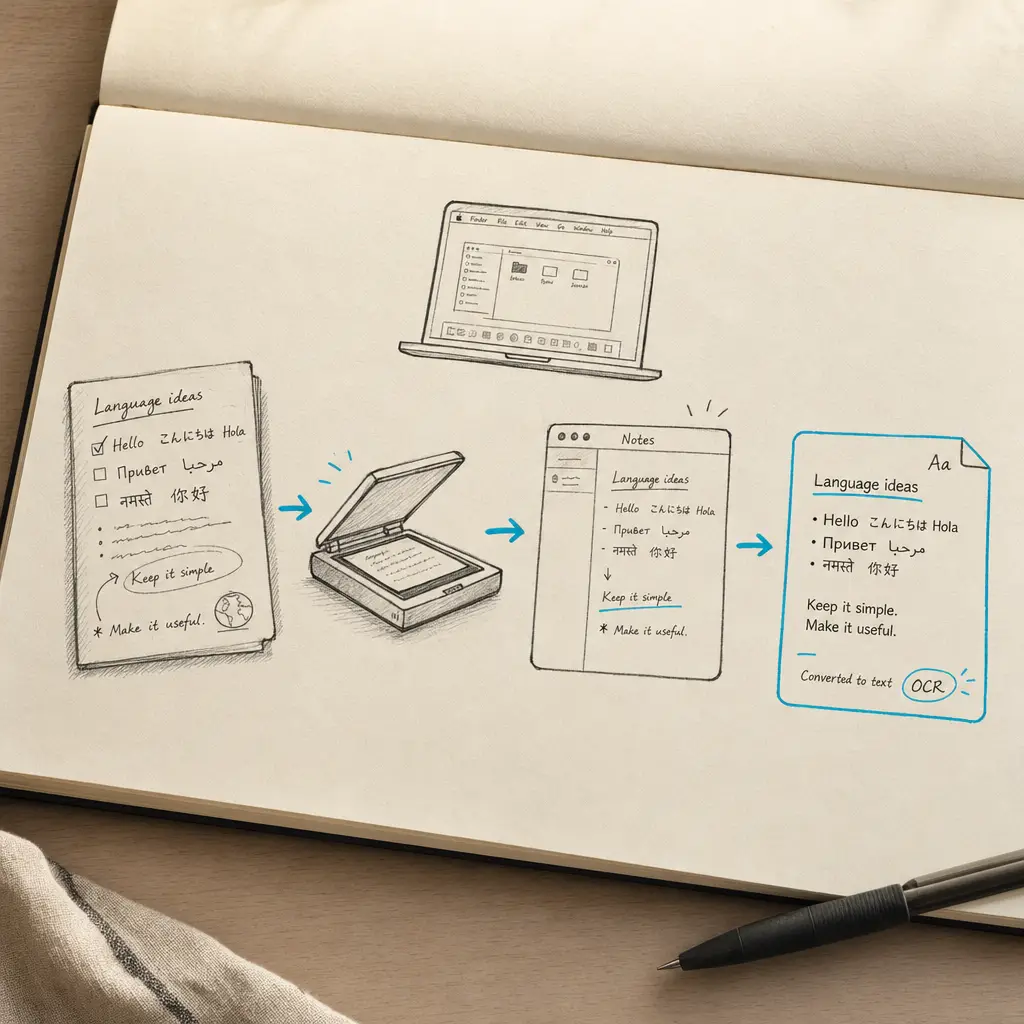 How to convert handwriting to text on Mac