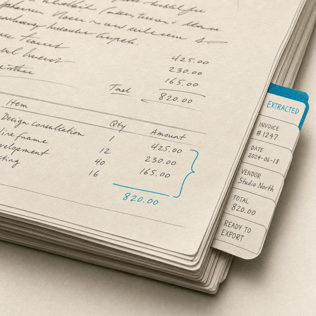 Handwriting OCR reading a messy cursive page that a phone scanning app got wrong.